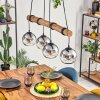 Koyoto Hanglamp, Kogellampje, Hanglamp Natuurlijke kleuren, Zwart, 4-lichts