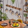 Koyoto Hanglamp, Kogellampje, Hanglamp Natuurlijke kleuren, Zwart, 5-lichts