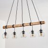 Koyoto Hanglamp, Kogellampje, Hanglamp Natuurlijke kleuren, Zwart, 5-lichts