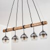 Koyoto Hanglamp, Kogellampje, Hanglamp Natuurlijke kleuren, Zwart, 5-lichts