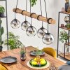 Koyoto Hanglamp, Kogellampje, Hanglamp Natuurlijke kleuren, Zwart, 5-lichts