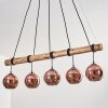 Koyoto Hanglamp, Kogellampje, Hanglamp Natuurlijke kleuren, Zwart, 5-lichts