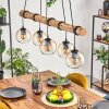 Koyoto Hanglamp, Kogellampje, Hanglamp Natuurlijke kleuren, Zwart, 5-lichts