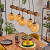 Basto Hanglamp, Hanglamp Natuurlijke kleuren, Zwart, 5-lichts