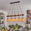 Basto Hanglamp, Hanglamp Natuurlijke kleuren, Zwart, 5-lichts