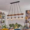 Koyoto Hanglamp, Kogellampje, Hanglamp Natuurlijke kleuren, Zwart, 5-lichts