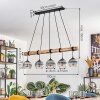 Koyoto Hanglamp, Kogellampje, Hanglamp Natuurlijke kleuren, Zwart, 5-lichts