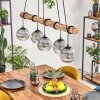 Koyoto Hanglamp, Kogellampje, Hanglamp Natuurlijke kleuren, Zwart, 5-lichts