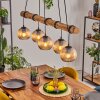 Koyoto Hanglamp, Kogellampje, Hanglamp Natuurlijke kleuren, Zwart, 5-lichts