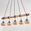 Koyoto Hanglamp, Kogellampje, Hanglamp Natuurlijke kleuren, Zwart, 5-lichts