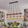 Koyoto Hanglamp, Kogellampje, Hanglamp Natuurlijke kleuren, Zwart, 5-lichts