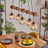 Koyoto Hanglamp, Kogellampje, Hanglamp Natuurlijke kleuren, Zwart, 5-lichts