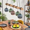 Koyoto Hanglamp, Kogellampje, Hanglamp Natuurlijke kleuren, Zwart, 5-lichts