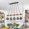 Koyoto Hanglamp, Kogellampje, Hanglamp Natuurlijke kleuren, Zwart, 5-lichts