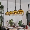 Gastor Hanglamp, Kogellampje, Hanglamp Goud, Duidelijk, 4-lichts