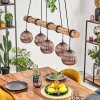 Koyoto Hanglamp, Kogellampje, Hanglamp Natuurlijke kleuren, Zwart, 5-lichts