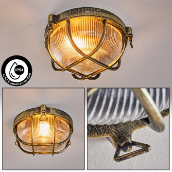 Godel Plafondlamp voor buiten, Plafondlamp Goud, Zwart, 1-licht