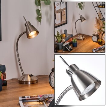 Bondorlunda Bureaulamp, Tafellamp LED Nikkel mat, 1-licht