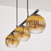 Koyoto Hanglamp, Kogellampje, Hanglamp Goud, Duidelijk, 3-lichts