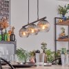 Koyoto Hanglamp, Kogellampje, Hanglamp Duidelijk, Rookkleurig, 3-lichts