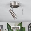 Trio verlichting Gropptorp Plafondlamp, Plafondspot Nikkel mat, 1-licht