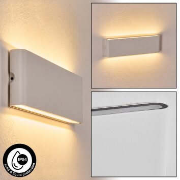 Gamas Wandlamp voor buiten, Wandlamp, Muurspot Wit, 1-licht