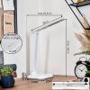 Munkdrup Tafellamp, Leeslamp LED Wit, 1-licht