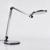 Aldeias Bureaulamp, Tafellamp, Leeslamp LED Zwart, Zilver, 1-licht