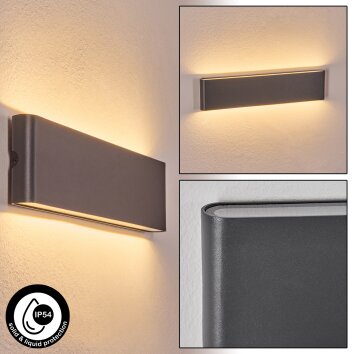 Gamas Wandlamp voor buiten, Wandlamp, Muurspot Antraciet, 1-licht