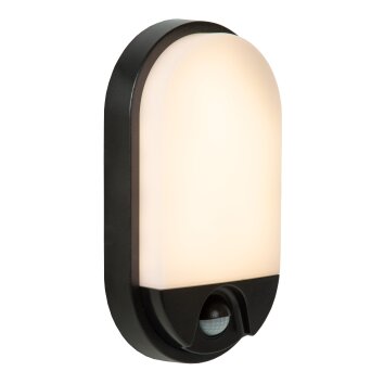 Lucide IR Wandlamp voor buiten LED Zwart, 1-licht, Bewegingsmelder