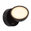 Lucide FINN Wandlamp voor buiten LED Zwart, 1-licht, Bewegingsmelder