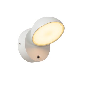 Lucide FINN Wandlamp voor buiten LED Wit, 1-licht, Bewegingsmelder