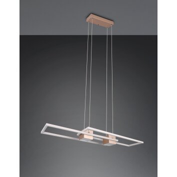 Trio verlichting ALBANY Hanglamp LED Bruin, 1-licht, Afstandsbediening