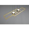 Trio verlichting ALBANY Hanglamp LED Zwart-Goud, 1-licht, Afstandsbediening