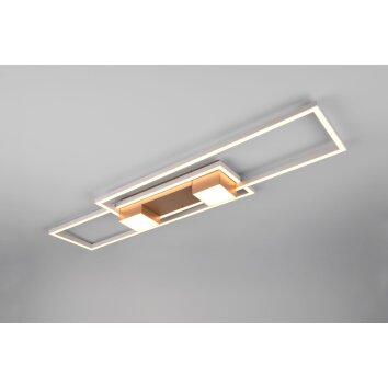 Trio verlichting ALBANY Plafondlamp LED Bruin, 1-licht, Afstandsbediening