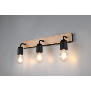 Trio verlichting Arturo Wandlamp Hout licht, 3-lichts