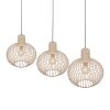 Trio verlichting GILA Hanglamp Beige, 3-lichts