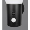 Reality Gorda Wandlamp LED Zwart, 1-licht, Bewegingsmelder