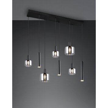 Trio verlichting Mataro Hanglamp Zwart, 8-lichts