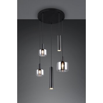 Trio verlichting Mataro Hanglamp Zwart, 5-lichts