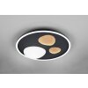 Trio verlichting Pebble Plafondlamp LED Zwart, 1-licht, Afstandsbediening