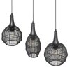 Trio verlichting SORAYA Hanglamp Zwart, 3-lichts