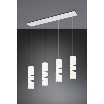 Trio verlichting Stream Hanglamp Wit, 4-lichts