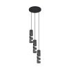 Trio verlichting Stream Hanglamp Zwart, 3-lichts