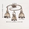 Nanlia Plafondlamp Grijs, Zilver, 3-lichts