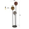 Stellar Staande lamp Antraciet, 3-lichts