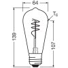 Osram E27 3.4 Watt warm wit 470 Lumen