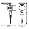 Ledvance WIF Zonne-licht LED Zwart, 1-licht, Bewegingsmelder, Kleurwisselaar