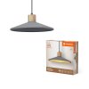 Ledvance DECOR Wand- en plafondlamp Grijs, houtlook, 1-licht