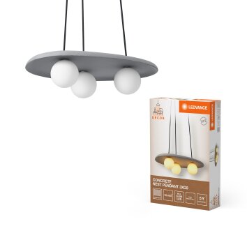 Ledvance DECOR Wand- en plafondlamp Grijs, 3-lichts